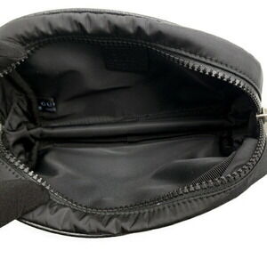 Gucci Black Pouch Nylon GG Leather